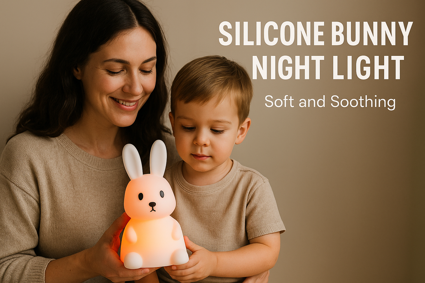 Adorable Bunny Night Light – Soft Silicone Lamp for Kids & Babies