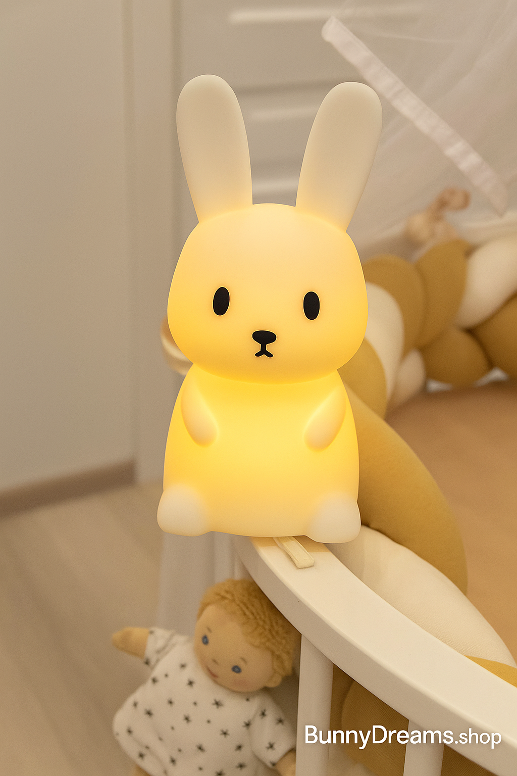 Adorable Bunny Night Light – Soft Silicone Lamp for Kids & Babies